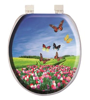 Softy Classic Desenli Yumuşak Klozet Kapağı Beyaz
