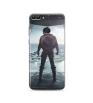 Kaptan Amerika Tasarım Süper Şeffaf Silikon Telefon Kılıfı Huawei PSmart (2018)