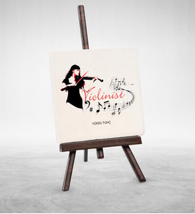 BK Gift Kişiye Özel Mesleki Violinist Şovaleli Doğal Taş
