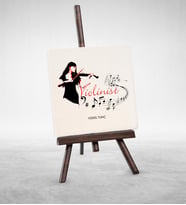 BK Gift Kişiye Özel Mesleki Violinist Şovaleli Doğal Taş