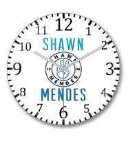 Shawn Mendes2 Duvar Saati Bombeli Gercek Cam