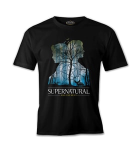 Supernatural - Impala Siyah Erkek Tshirt