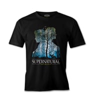 Supernatural - Impala Siyah Erkek Tshirt