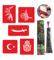 Osmanlı Dövme Kına ve Şablon Seti Tattoo