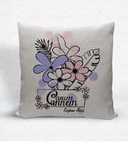BK Gift Kişiye Özel Canım Annem Dekoratif Keten Yastık - 16 (Bej)