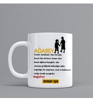 Ağabey Temalı Hediye Kupa Bardak Kişiye Özel Hediye W89