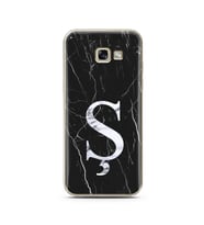 Samsung A5 (2017) Siyah Mermer Harf Tasarımlı Telefon Kılıfı Ş-Harfi 