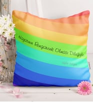 BK Gift Kişiye Özel Gökkuşağı  Yastık  2