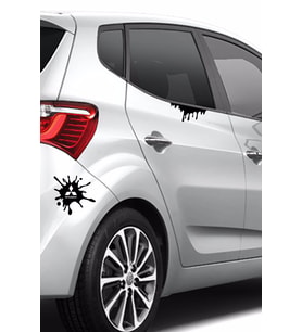 Mitsubishi Galant baskılı sticker boya görünümlü arac markalı 2 adet sticker aksesuar