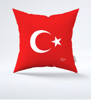 BK Gift Kişiye Özel İsimli Türk Bayrağı Kırmızı Yastık