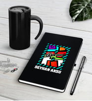BK Gift Kişiye Özel Canım Babam Siyah Defter Kalem Termos Mug Seti-3 (Model 1)