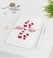 BK Gift Kişiye Özel Sevgililer Günü Beyaz Defter Kalem Seti-28
