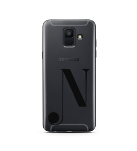 Samsung A6 (2018) Harf Tasarımlı Telefon Kılıfı N-Harfi 