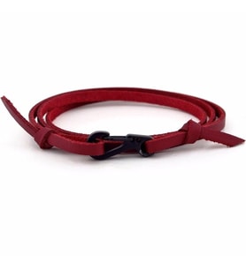METAL KANCALI ÜÇ SIRA BORDO DERİ ERKEK BİLEKLİK BT486