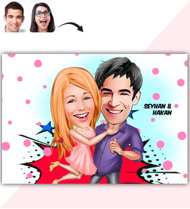BK Gift Kişiye Özel Sevgililer Karikatür Baskılı Yaş Pasta İçin Yenilebilir Şekerli Kağıt  3(Sadece Kağıt)