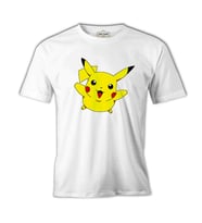 Pokemon - Pikachu Beyaz Erkek Tshirt