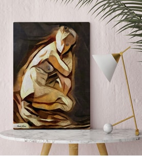 BK Gift Kişiye Özel Modern Soyut Kanvas Tablo 30x50cm 20