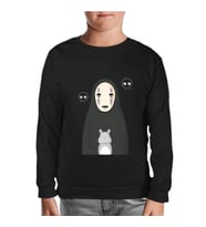 Sprited Away - Kaonashi Siyah Çocuk Sweatshirt