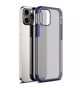 Microsonic Apple iPhone 12 Pro Max Kılıf Frosted Frame Lacivert