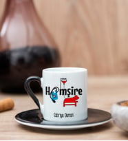 Hemşireye Hediye Siyah Türk Kahvesi Fincanı