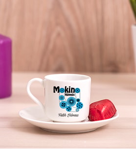 Makine Mühendisi Porselen Türk Kahvesi Fincanı