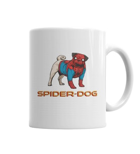 Spider Dog Pug Köpek Kupa Bardak Porselen