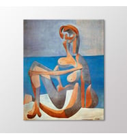 Arty Tablo Bagnante Seduta İn Riva Al Mare Tablo (Karışık)