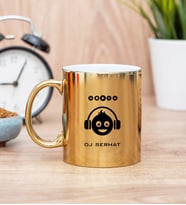 Emoji Tasarım Gold Kupa Bardak