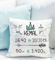 Kişiye Özel Yeni Doğan Erkek Bebek Yastığı