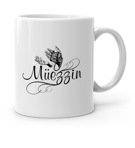 BK Gift Kişiye Özel Mesleki Müezzin Beyaz Kupa Bardak  2