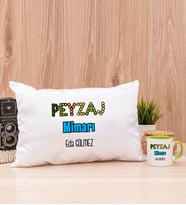 Peyzaj Mimarı Dikdörtgen Yastık ve Yeşil Kupa Bardak
