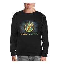 Flash vs Arrow Siyah Çocuk Sweatshirt