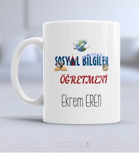 Sosyal Bilgiler Öğretmeni Kupa Bardak