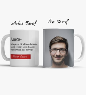 Amca Temalı Fotoğraflı Kupa Bardak