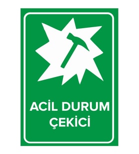 MIGNATIS - Acil Durum Çekici Levhası - Sac Malzeme 50x70cm