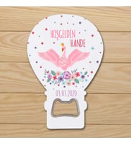 Leylek Temalı Kişiye Özel Balon Şekilli Açacak Magnet