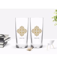 BK Gift Kişiye Özel Renkli Baskılı İsimli İkili Rakı Bardağı Seti-107 (Beyaz)