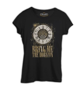 Bring me the Horizon - Clock Siyah Kadın Tshirt