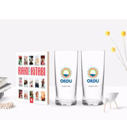 BK Gift Kişiye Özel Renkli Baskılı Ordu Tasarımlı Turistik İkili Rakı Bardağı ve Rakı Cep Kitabı Hediye Seti-1 (Model 1)