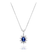 1.15 Ct Safir Pırlanta Kolye