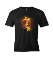 Flash - Lightening Siyah Erkek Tshirt