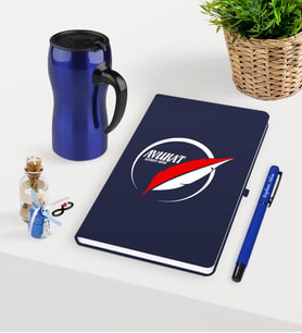 BK Gift Kişiye Özel Avukat Temalı Lacivert Defter Kalem ve Termos Mug Seti - 12 (Model 1)