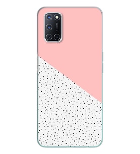 Pembe Puantiye Tasarımlı Süper Şeffaf Silikon Telefon Kılıfı Oppo A52-A72