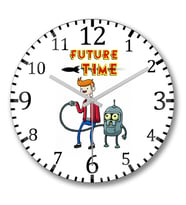 Future Time Duvar Saati Bombeli Gercek Cam