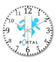 Portal Duvar Saati Bombeli Gercek Cam