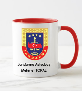 Jandarma Astsubay Kupa Bardağı Kırmızı