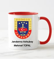 Jandarma Astsubay Kupa Bardağı Kırmızı