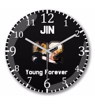 Bts Young Forever Jin Duvar Saati Bombeli Gercek Cam