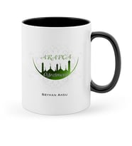 BK Gift Kişiye Özel Arapça Öğretmeni Siyah Kupa Bardak  2