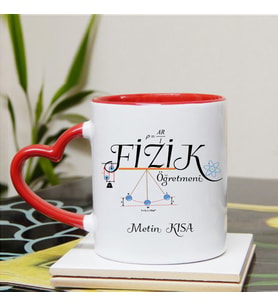Fizik Öğretmeni Kupa Bardağı Kalpli